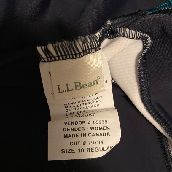 Women's L.L.Bean Swim Jogger, Scoopneck Top Black & Blue Size 10 - Picture 6 of 8